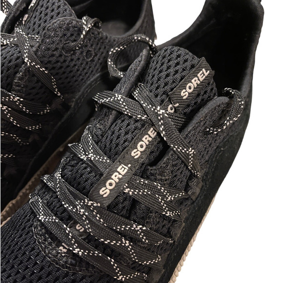 Sorel Womens 8 Out n About Plus Sneakers $164 Light Rain Comfort Shoes Black - Picture 5 of 9